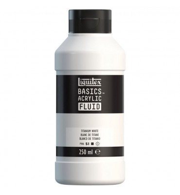Tinta Acrílica Liquitex Basics Fluída 250ml S1 432 Titanium White