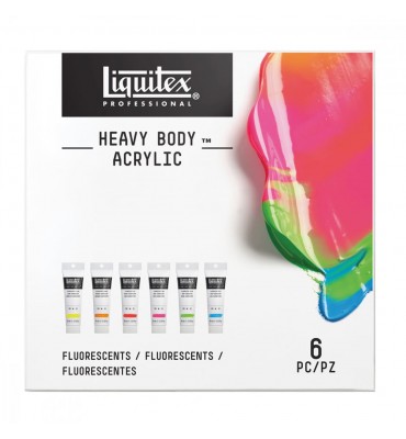 Tinta Acrílica Heavy Body 06 Cores 59ml Fluorescentes Liquitex