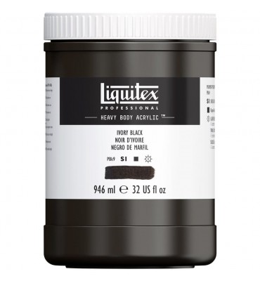 Tinta Acrílica Liquitex Heavy Body Ivory Black 946ml