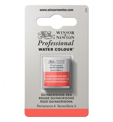 Tinta Aquarela Profissional Winsor & Newton Pastilha S3 548 Quinacridone Red