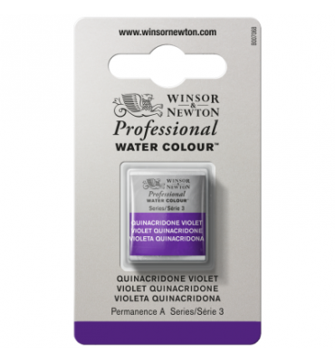 Tinta Aquarela Profissional Winsor & Newton Pastilha S3 550 Quinacridone Violet
