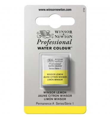 Tinta Aquarela Profissional Winsor & Newton Pastilha S1 722 Winsor Lemon