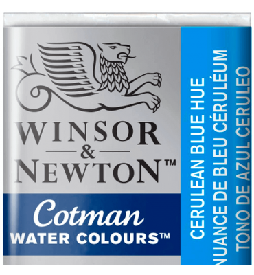 Tinta Aquarela Pastilha Cotman Winsor & Newton Cerulean Blue Hue 139