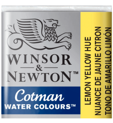 Tinta Aquarela Pastilha Cotman Winsor & Newton Lemon Yellow Hue 346 