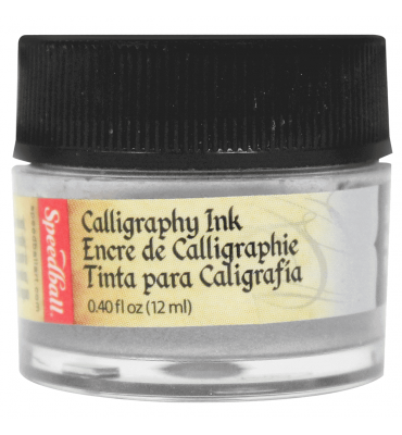 Tinta Para Caligrafia Speedball 12ml Prata Metálico 3107
