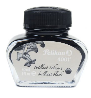 Tinta Para Caneta Tinteiro 4001 Pelikan 30ml Preto Brilhante