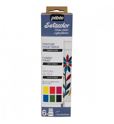 Tinta Initia Setacolor Light Pebeo 6 Unidades