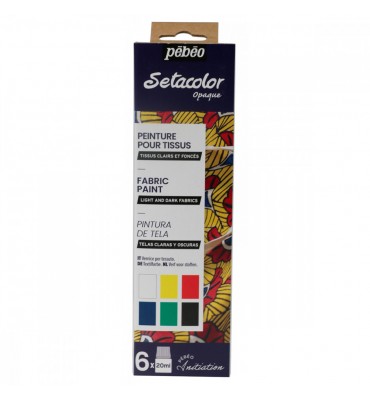 Tinta Initia Setacolor Opaque Pebeo 6 Unidades