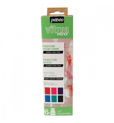 Tinta Initia Vitrea Colour 2 Pebeo 6 Unidades