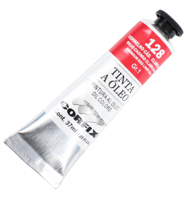 Tinta a Óleo Corfix 37ml 128 Vermelho Cád. Claro G1