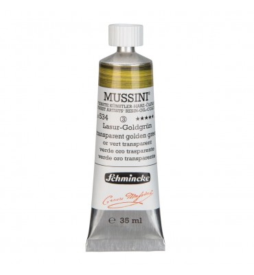 Tinta Óleo Schmincke Mussini 35ml S3 534 Transparent Golden Green