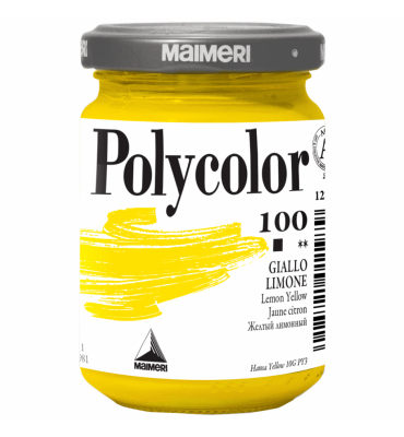 Tinta Acrílica Polycolor Maimeri 140ml Vinilica Lemon Yellow 100