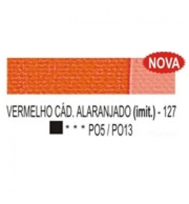 Tinta a Óleo Corfix 37ml 127 Vermelho Cád. Alaranjado G1