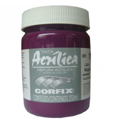 Tinta Acrílica Corfix 250ml 105 Laca Magenta G2