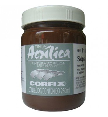 Tinta Acrílica Corfix 250ml 118 Sépia G1