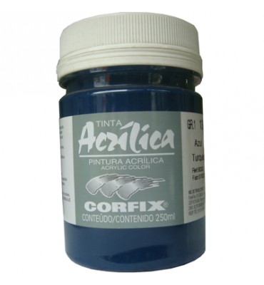 Tinta Acrílica Corfix 250ml 134 Azul Turquesa G1