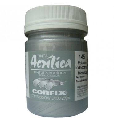 Tinta Acrílica Corfix 250ml 145 Estanho Iridescente