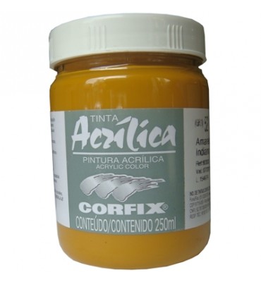 Tinta Acrílica Corfix 250ml 52 Amarelo Indiano G1