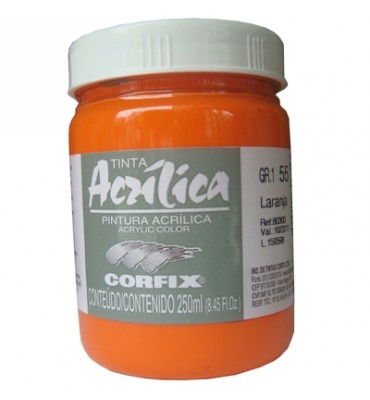 Tinta Acrílica Corfix 250ml 55 Laranja G1