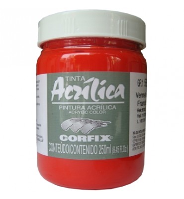 Tinta Acrílica Corfix 250ml 56 Vermelho Francês G1