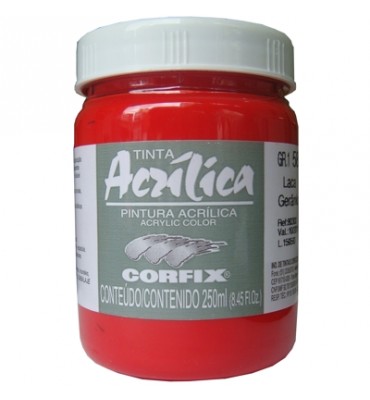 Tinta Acrílica Corfix 250ml 58 Laca Gerânio G1