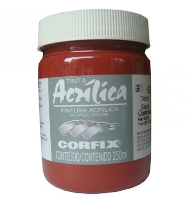 Tinta Acrílica Corfix 250ml 63 Terra Siena Queimada G1