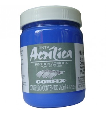 Tinta Acrílica Corfix 250ml 66 Azul Cobalto G1