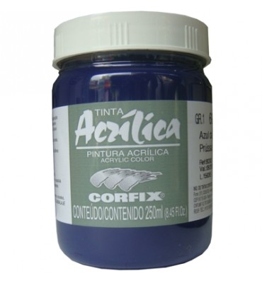 Tinta Acrílica Corfix 250ml 69 Azul da Prússia G1