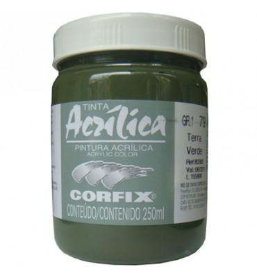 Tinta Acrílica Corfix 250ml 79 Terra Verde G1