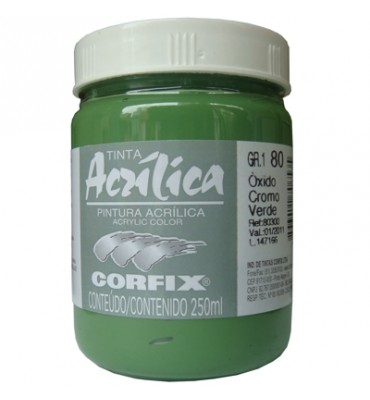 Tinta Acrílica Corfix 250ml 80 Óxido Cromo Verde G1