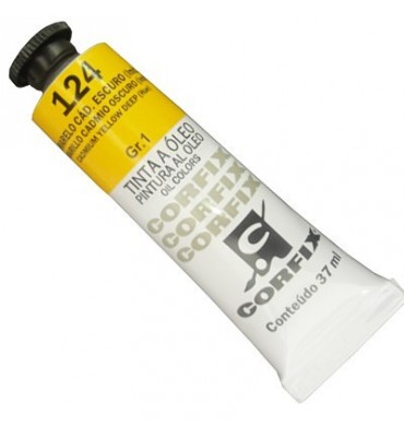 Tinta a Óleo Corfix 37ml 124 Amarelo Cád. Escuro G1