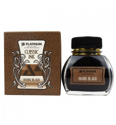 Tinta de Caneta Tinteiro Platinum Classic Khaki Black 60ml