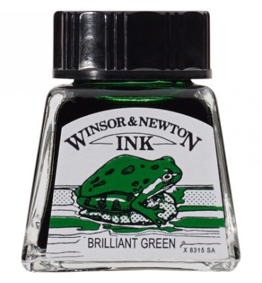 Tinta para Desenho Winsor & Newton 14ml Brilliant Green