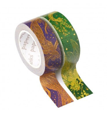 Washi Tape Paperblanks C/2 Olive Fairy & Violet Fairy 