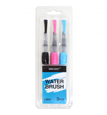 Pincel Waterbrush Sinoart Com Reservatório 3 Unidades 