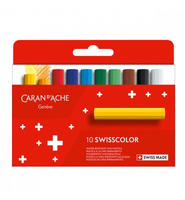 Pastel Wax Swisscolor Caran d’Ache 10 Cores