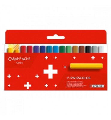 Pastel Wax Swisscolor Caran d’Ache 15 Cores 