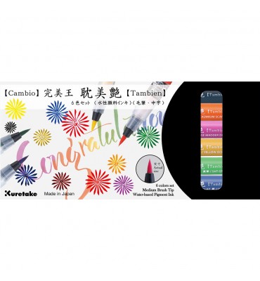 Kuretake Cambio Tambien 06 Cores Set B
