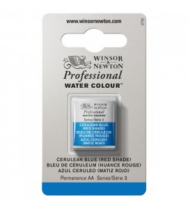 Tinta Aquarela Profissional Winsor & Newton Pastilha S3 140 Cerulean Blue Red