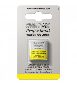 Tinta Aquarela Profissional Winsor & Newton Pastilha S2 348 Lemon Yellow Deep