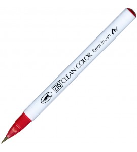 Caneta Zig Clean Color Real Brush Kuretake 024 Wine Red 