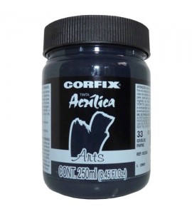Tinta Acrílica 250ml Corfix Arts  033 Gris de Payne G1