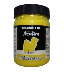 Tinta Acrílica 250ml Corfix Arts  048 Amarelo Limão G1