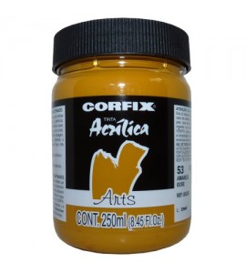 Tinta Acrílica 250ml Corfix Arts 053 Amarelo Ocre G1