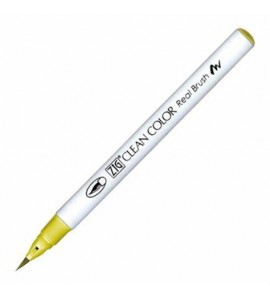 Caneta Zig Clean Color Real Brush Kuretake 056 Smoky Yellow