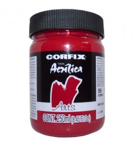 Tinta Acrílica 250ml Corfix Arts 059 Carmin G1