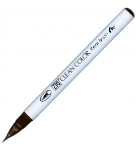 Caneta Zig Clean Color Real Brush Kuretake 062 Dark Brown