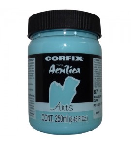 Tinta Acrílica 250ml Corfix Arts 087 Azul Celeste Claro G1