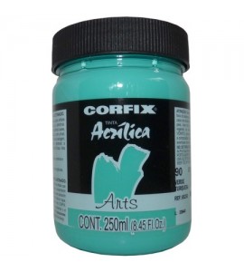 Tinta Acrílica 250ml Corfix Arts 090 Verde Turquesa G1