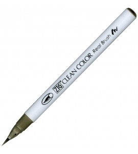 Caneta Zig Clean Color Real Brush Kuretake 093 Green Gray 